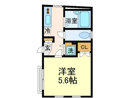 ソル・レヴェンテ豪徳寺(1K/3階)の間取り写真