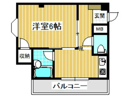 メゾン芥川(1DK/1階)の間取り写真