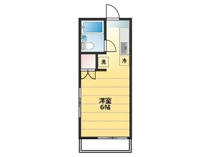 メゾンK(1K/2階)の間取り写真