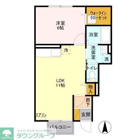 ウィステリア ドゥーエ(1LDK/1階)の間取り写真