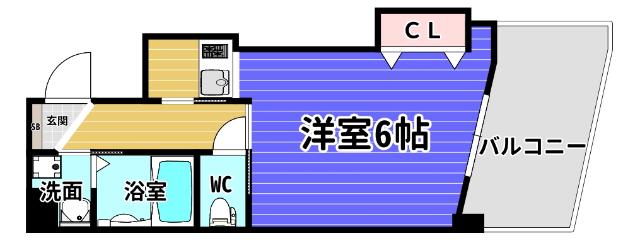 FROST(1K/10階)の間取り写真