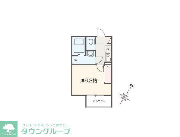 MELLAS相武台前IV(1K/2階)の間取り写真