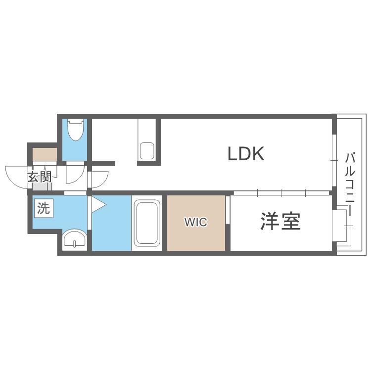 ES-GRANDE大阪 CITY AVENUE(1LDK/8階)の間取り写真
