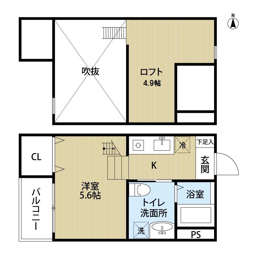 MSTOMORROW(1K/1階)の間取り写真