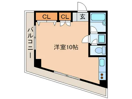 ボンマルシェ池田(ワンルーム/2階)の間取り写真