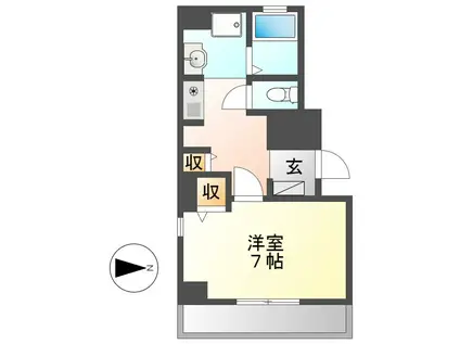 エクセルシオール千代田(1K/3階)の間取り写真