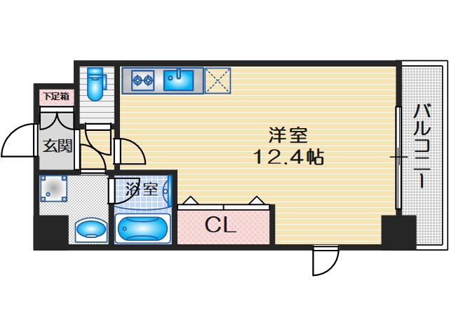 小西マンション(ワンルーム/3階)の間取り写真