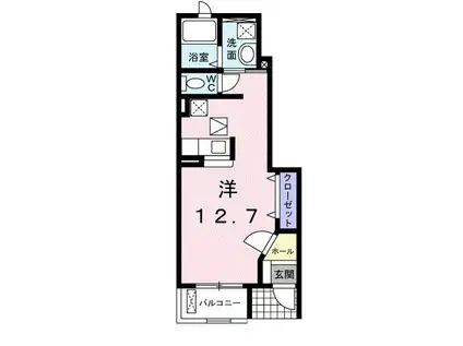 エレガンテ(ワンルーム/1階)の間取り写真
