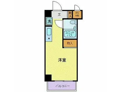 スカイコート世田谷用賀(ワンルーム/7階)の間取り写真