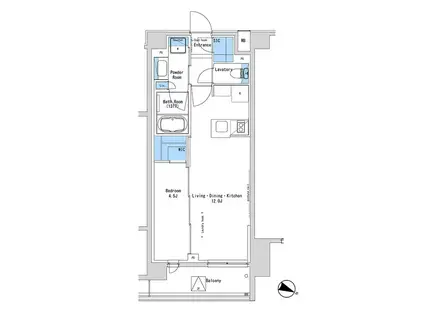 ルフォンプログレ中野富士見町ザ・レジデンス(1LDK/3階)の間取り写真