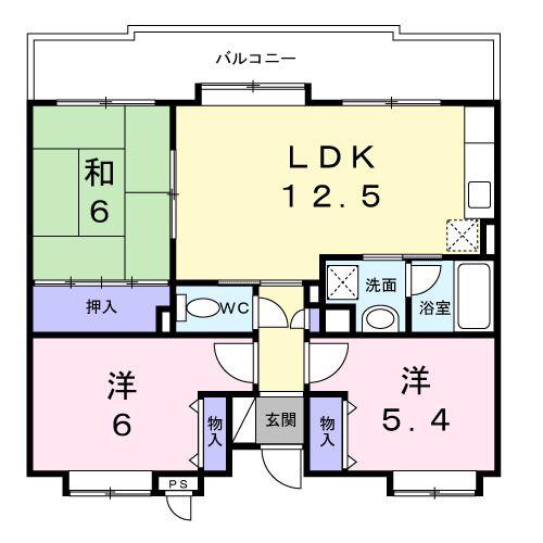 アルカサール東戸塚(3LDK/3階)の間取り写真