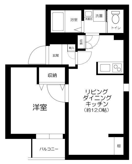THE RESIDENCE NIHONBASHI(1LDK/3階)の間取り写真