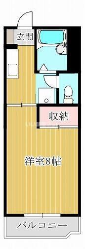 第2メイプルタウン(1K/3階)の間取り写真