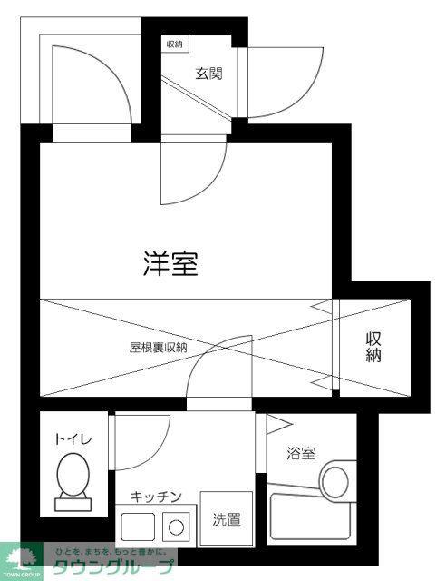 エマノンフラット扇大橋(1K/3階)の間取り写真