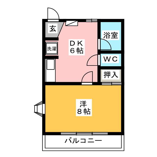 プレミールI(1DK/3階)の間取り写真