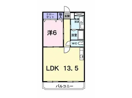 ピュアハイツ(1LDK/3階)の間取り写真
