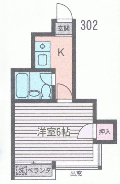 メゾン石井(1K/3階)の間取り写真