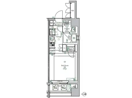 ジーベック東日暮里ノース(ワンルーム/4階)の間取り写真