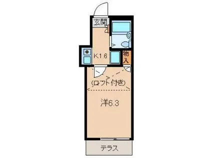 榎原アパート(1K/1階)の間取り写真