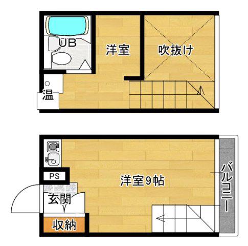 スマイルIII番館(1K/1階)の間取り写真