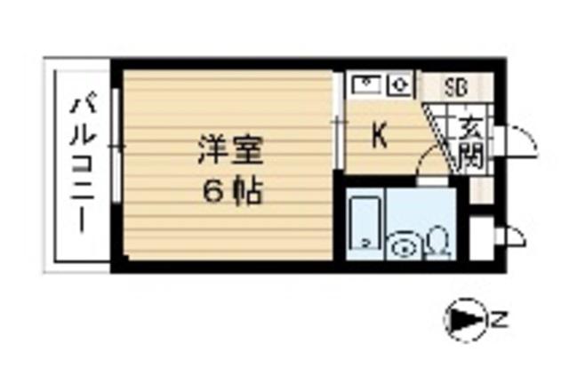 コーンステージ堺(1K/2階)の間取り写真