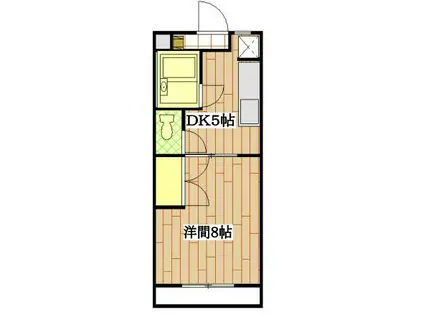 マンション金丸(1DK/2階)の間取り写真