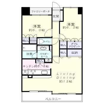 シティハウス一番町ウエスト(2LDK/5階)の間取り写真