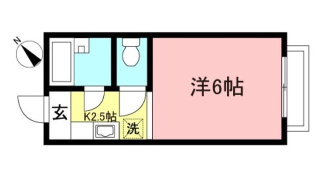 第2ヒカリハイツ(1K/1階)の間取り写真