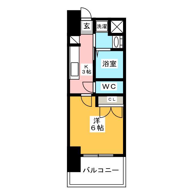 ORIENTBLD NO.111 TRADHING TOWER(1K/20階)の間取り写真