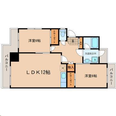 エクセル富沢(2LDK/5階)の間取り写真