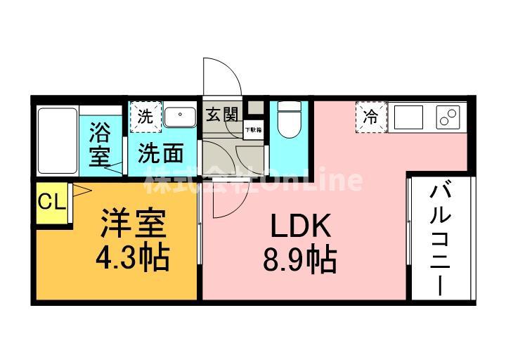 アークティカ小路(1LDK/2階)の間取り写真