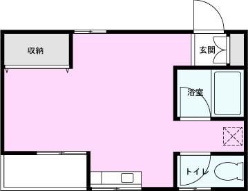コーポグロー(ワンルーム/1階)の間取り写真