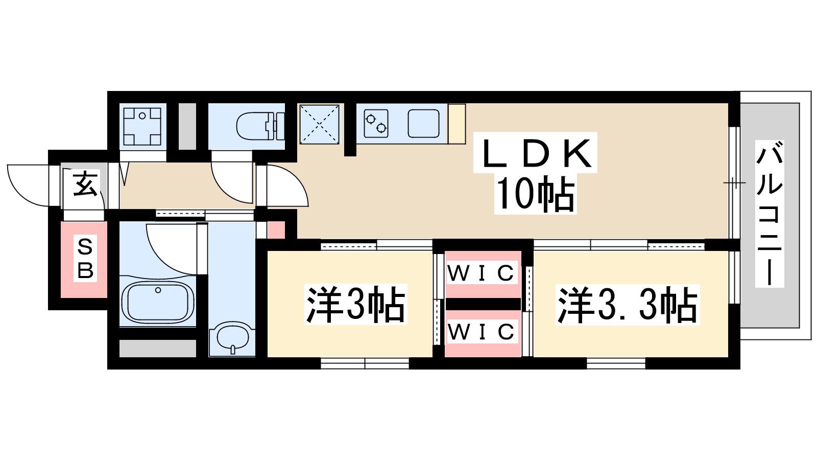 リビオメゾン新大阪(2LDK/4階)の間取り写真