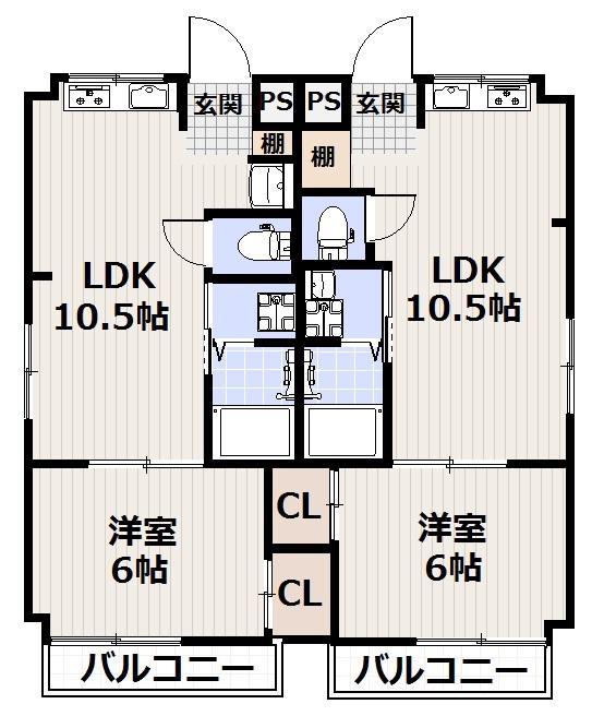 Mハイツ(1LDK/2階)の間取り写真