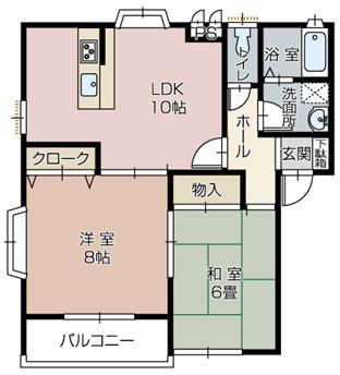クリーンシャトー(2LDK/1階)の間取り写真