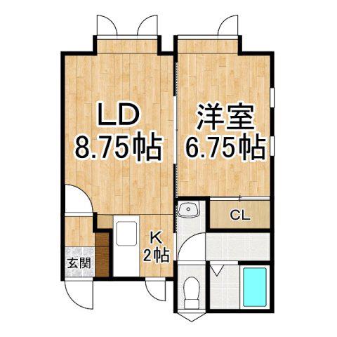 オリーブ21(1LDK/1階)の間取り写真