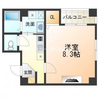 エヌエムスワサントドゥイースト(1K/4階)の間取り写真