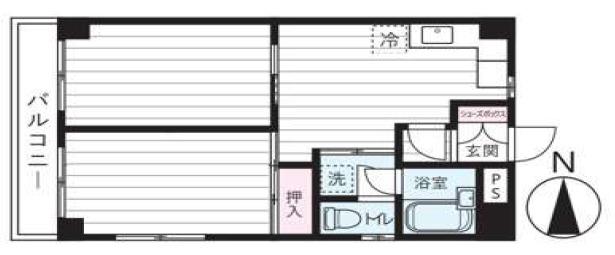 アーバンハウス宮地(2DK/3階)の間取り写真