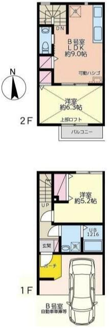 ロータス下田(2LDK/1階)の間取り写真