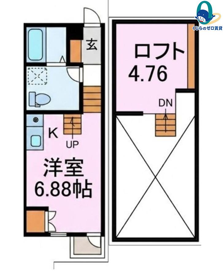 フルラージュ(ワンルーム/2階)の間取り写真