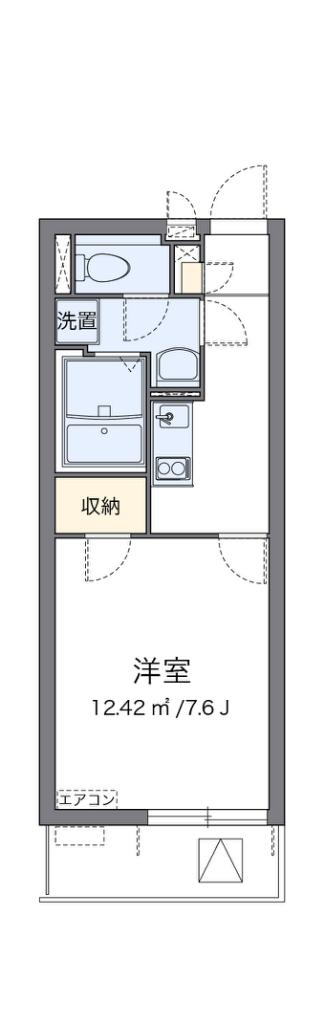 クレイノエルズ東湊(1K/3階)の間取り写真