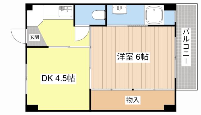 ビレッジハウス水口 1号棟(2K/1階)の間取り写真