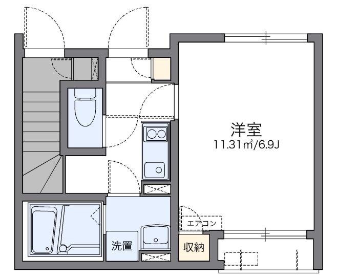 エクセル小川弐番館(1K/1階)の間取り写真