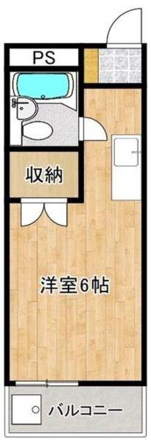 B′CASA福生IIRE-BORN(1K/1階)の間取り写真