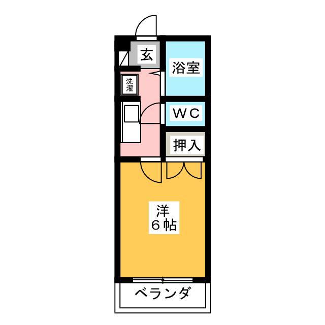 ゴールデンハイツ(1K/3階)の間取り写真