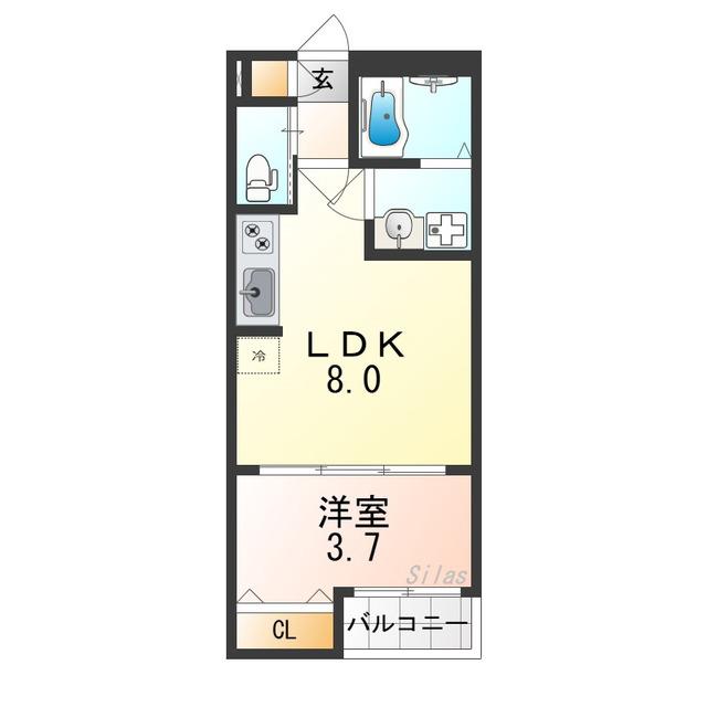 H-MAISON清水丘(1LDK/1階)の間取り写真