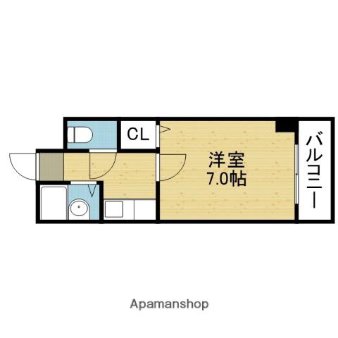 オーナーズマンション小路(1K/3階)の間取り写真