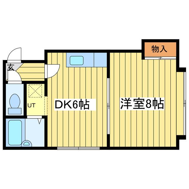 GOODI(1DK/3階)の間取り写真