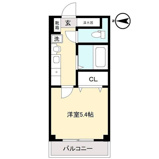 エバライフ(1K/2階)の間取り写真