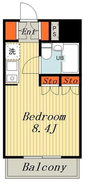 エリートイン柏(ワンルーム/5階)の間取り写真
